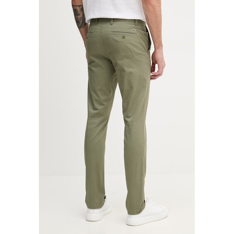Lacoste regular fit kalhoty pánské bavlněné s elastanem