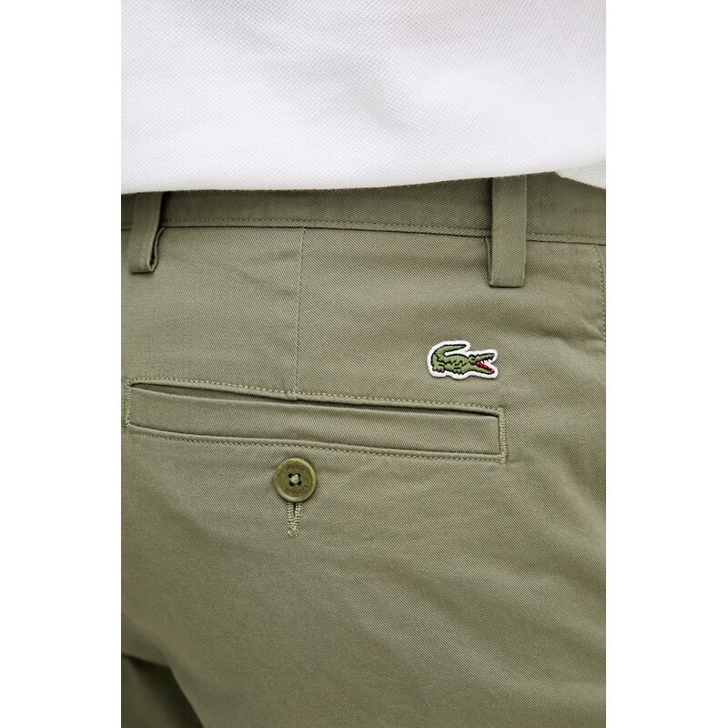 Lacoste regular fit kalhoty pánské bavlněné s elastanem