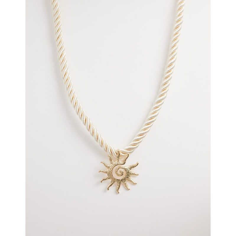 Accessorize sunshine twisted cord necklace in gold 114259943