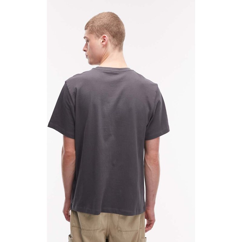 The North Face Essential central logo t-shirt in dark grey - GREY