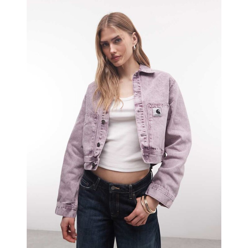 Carhartt WIP arca denim jacket in purple