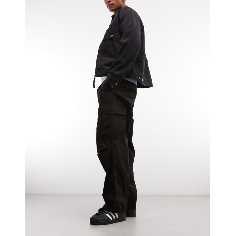 Carhartt WIP cole cargo relaxed fit trousers in black