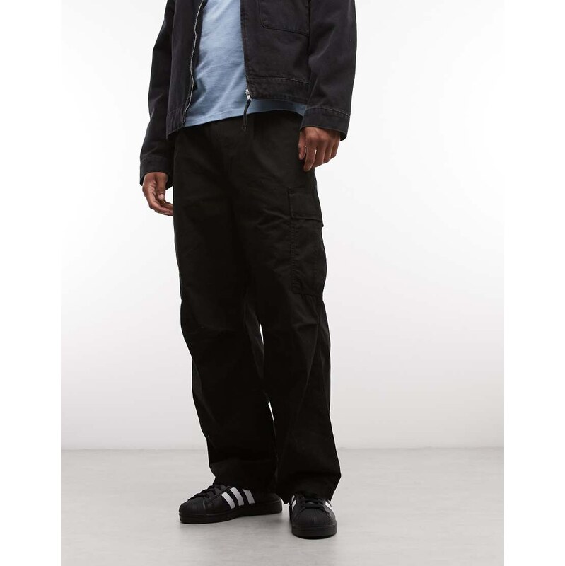 Carhartt WIP cole cargo relaxed fit trousers in black