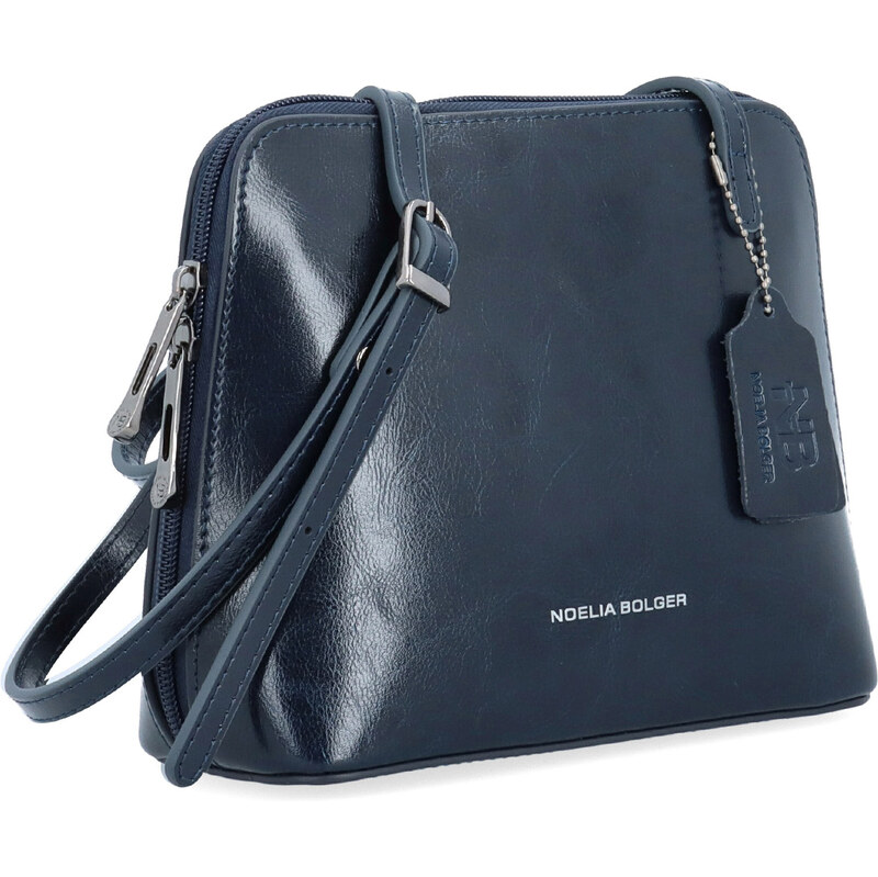 Kožená kabelka crossbody Noelia Bolger modrá NB 0115 TM