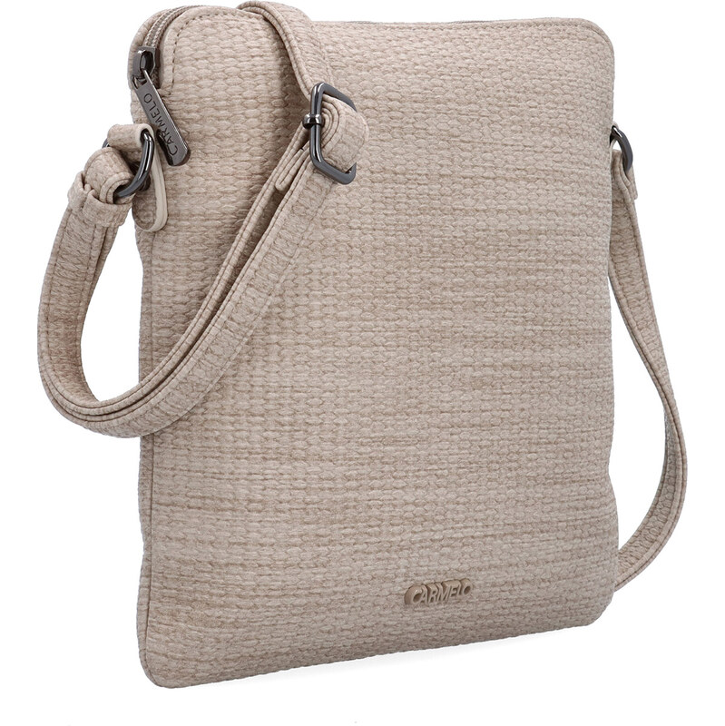 Kabelka ze syntetické kůže crossbody Carmelo béžová 4397 BE