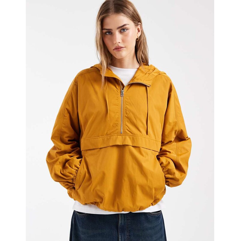 & Other Stories pure nylon short jacket in dark yellow