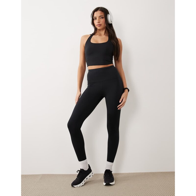 4505 Thermal running high waist legging with zip pocket in black 114263530