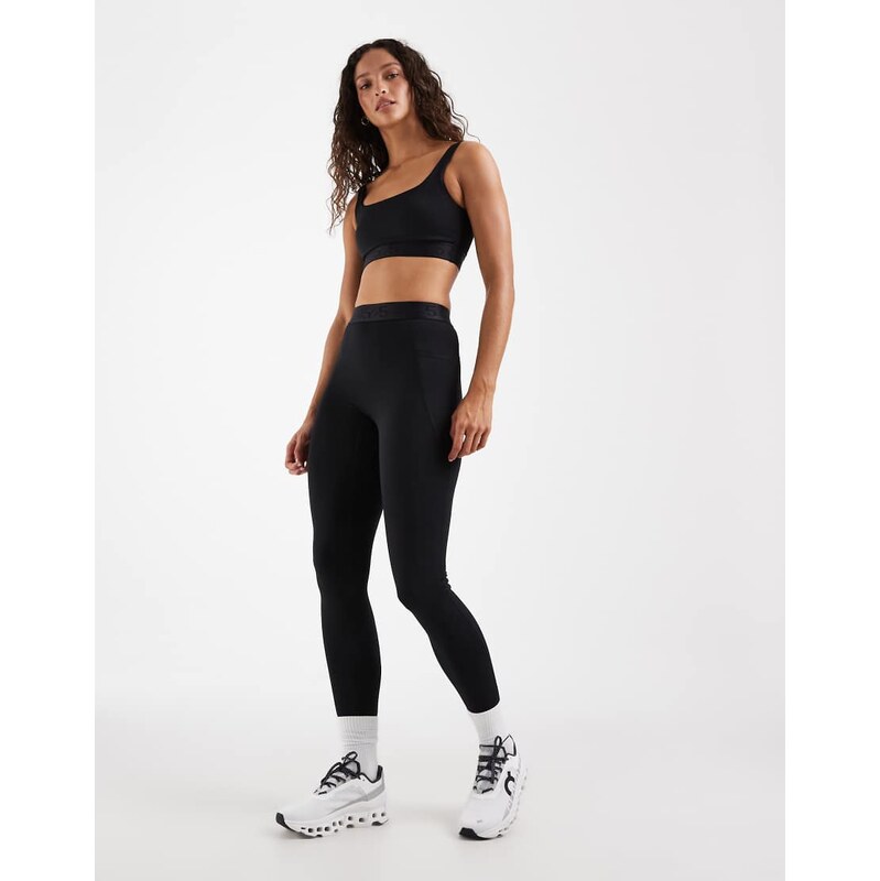 4505 active logo jacquard high waist gym leggings in black 114263588