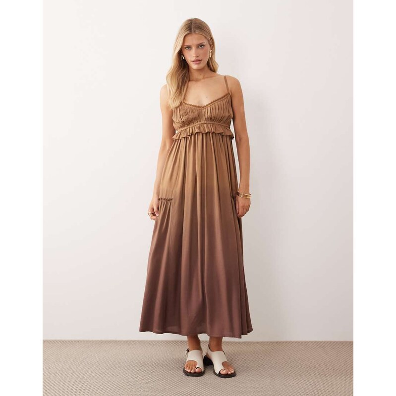 Iisla & Bird maxi beach dress in chocolate brown 115422474