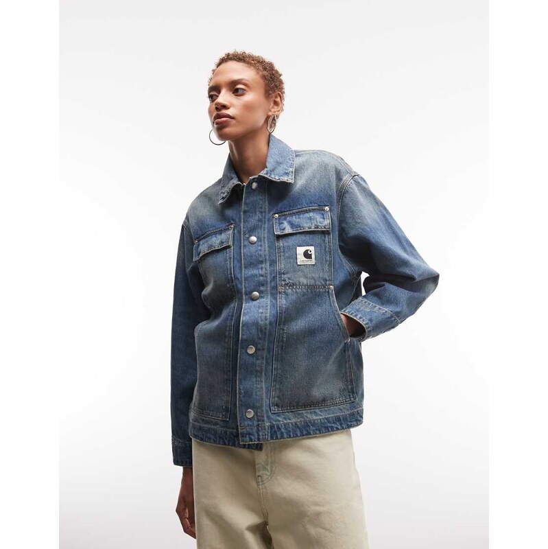 Carhartt WIP OG arctic denim jacket in blue grind wash