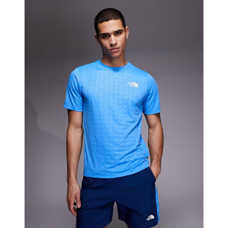 The North Face Pentadome Embossed 24/7 logo t-shirt in blue