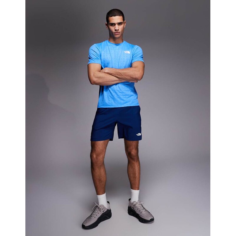 The North Face Pentadome Embossed 24/7 logo t-shirt in blue
