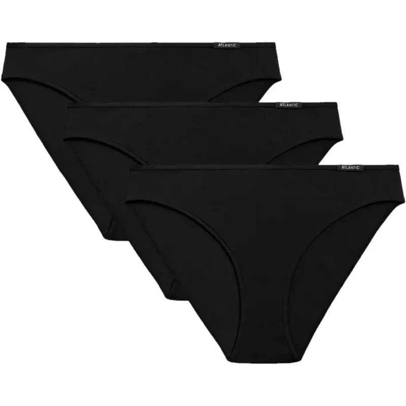 Atlantic Dámské kalhotky 3 pack 580 black 105831556