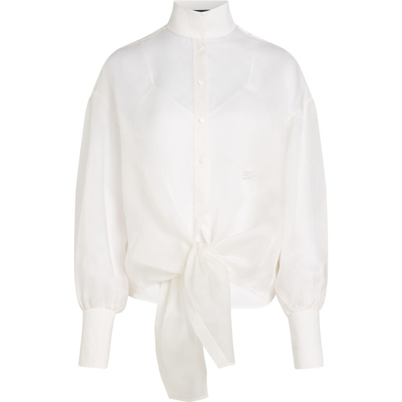 HALENKA KARL LAGERFELD STUDIO ORGANZA TIE BLOUSE
