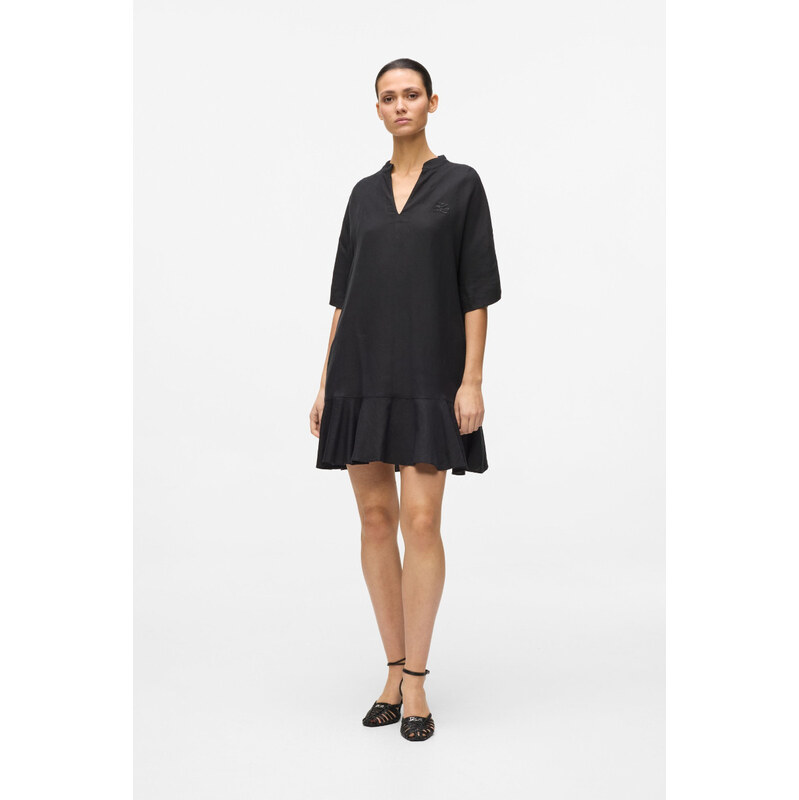ŠATY KARL LAGERFELD LINEN BLEND SHIFT DRESS