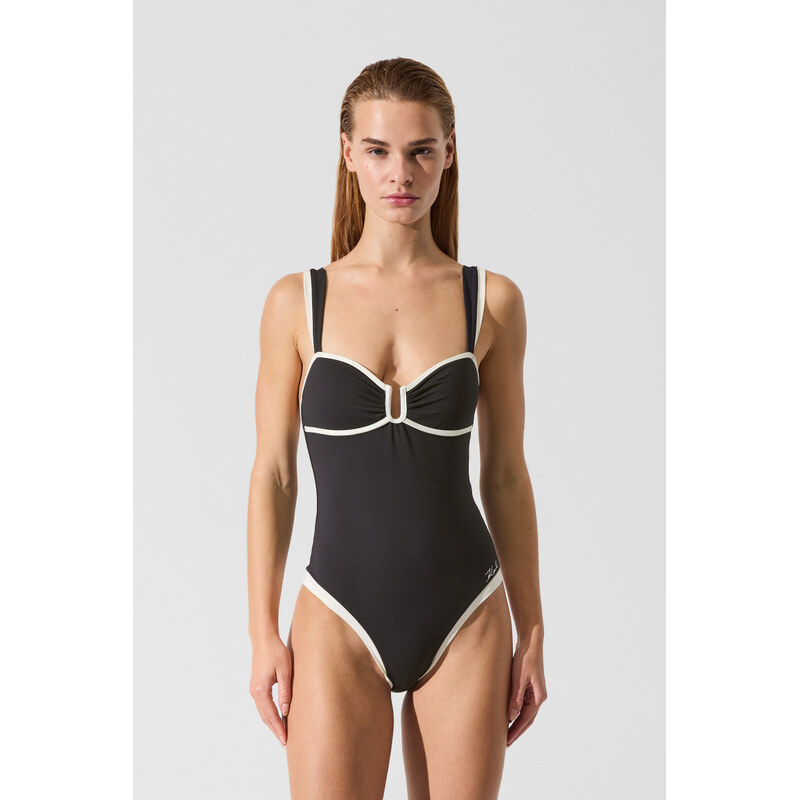 PLAVKY KARL LAGERFELD SIGNATURE CHEEKY SWIMSUIT 114999237