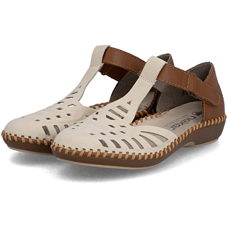 Dámské polobotky Rieker M1688-60 béžová 114280606