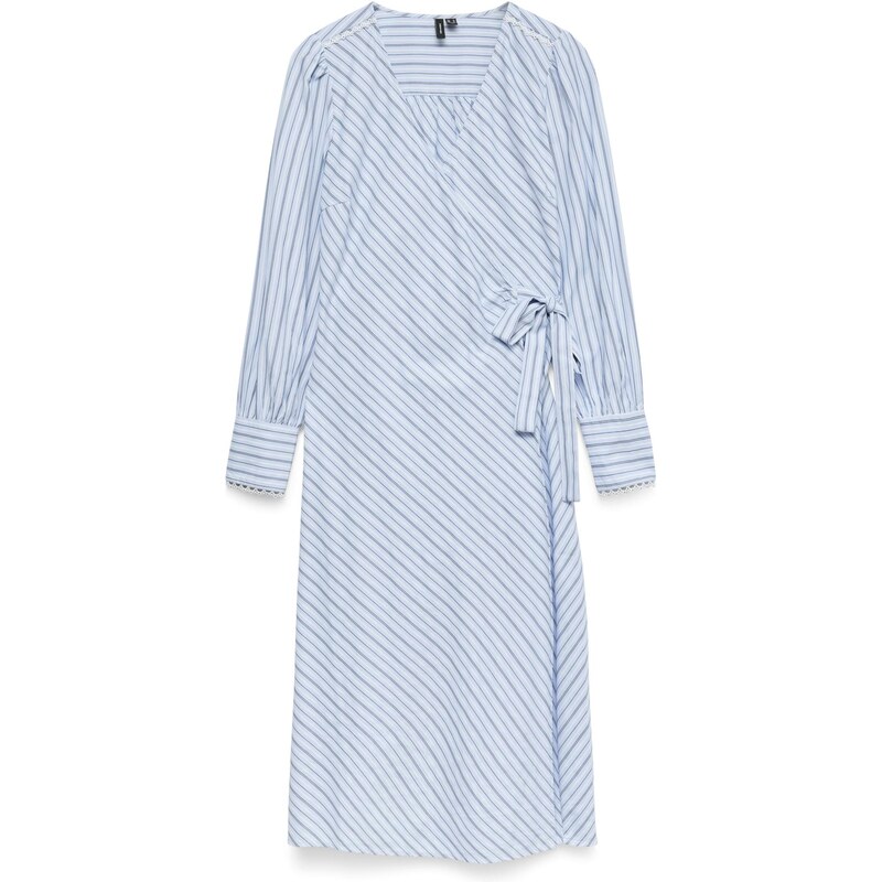 VERO MODA Šaty VMFANNI modrá / světlemodrá / bílá