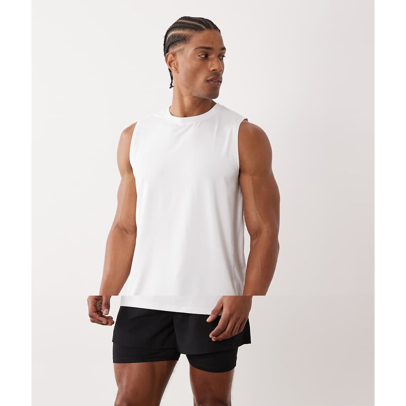 4505 Icon quick dry mesh training tank 2 pack in navy and white