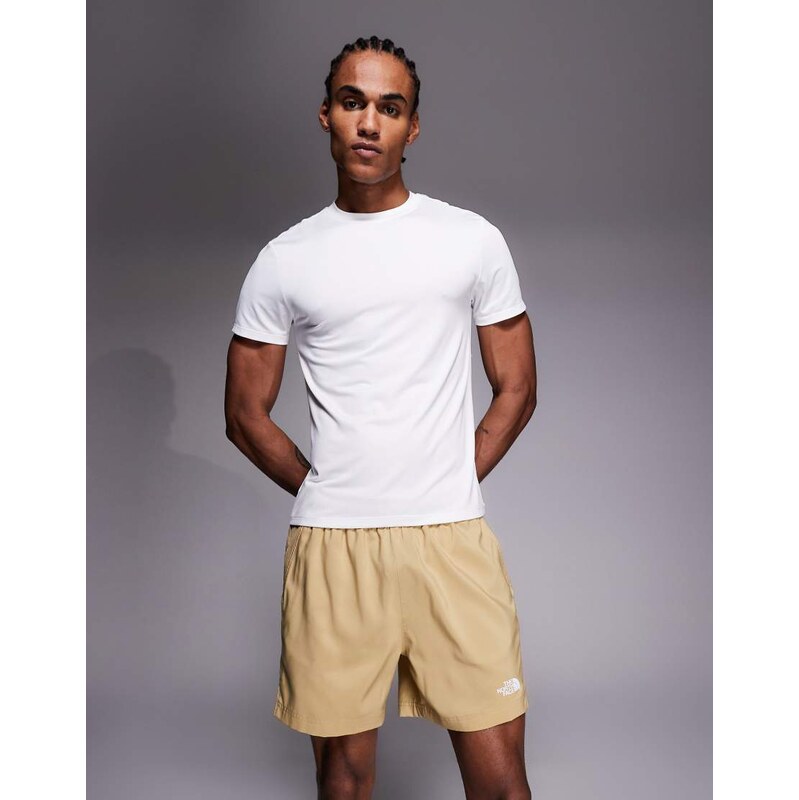 The North Face 24/7 logo 5 shorts in beige - KHAKI-Green