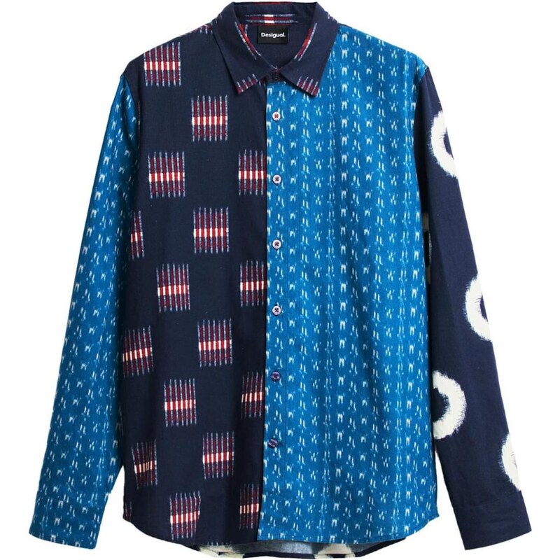 Desigual Košile azurová / tmavě modrá / červená / bílá