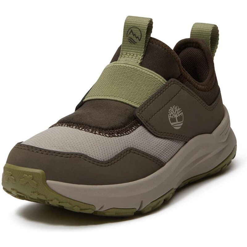 TIMBERLAND Tenisky čokoládová / šedobéžová / olivová
