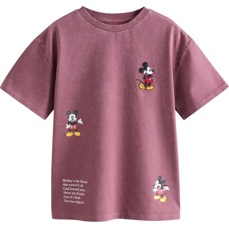 Next Tričko Mickey Mouse žlutá / burgundská červeň / černá /