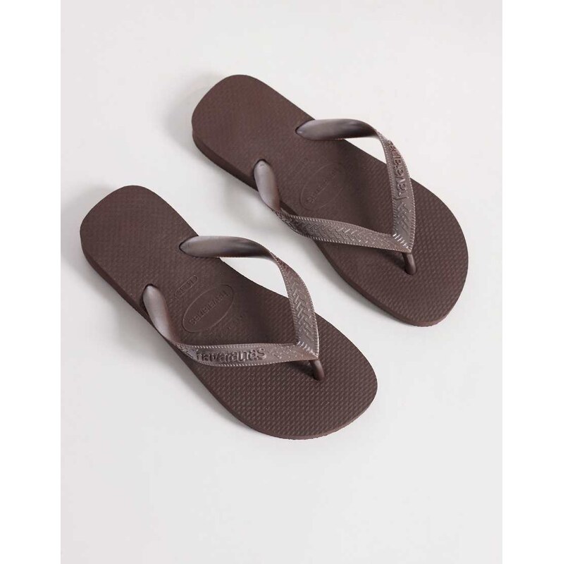 Havaianas flip flops in dark brown 114927880