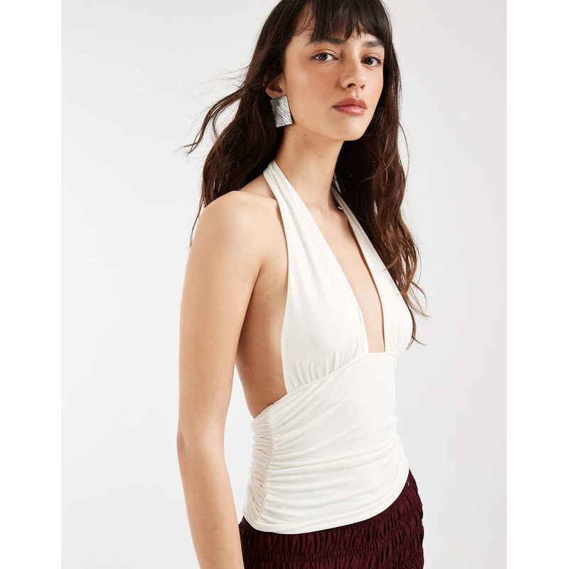 Motel Cosimo halter top In cream-White 114534980