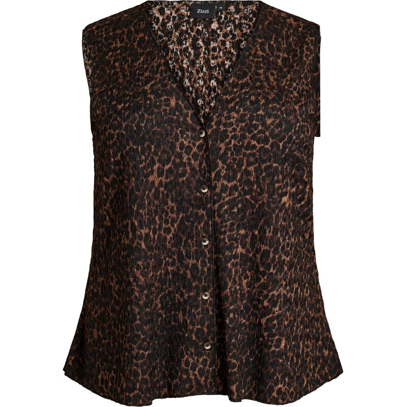 Zizzi Top Vtalia hnědá / tmavě hnědá 114287605
