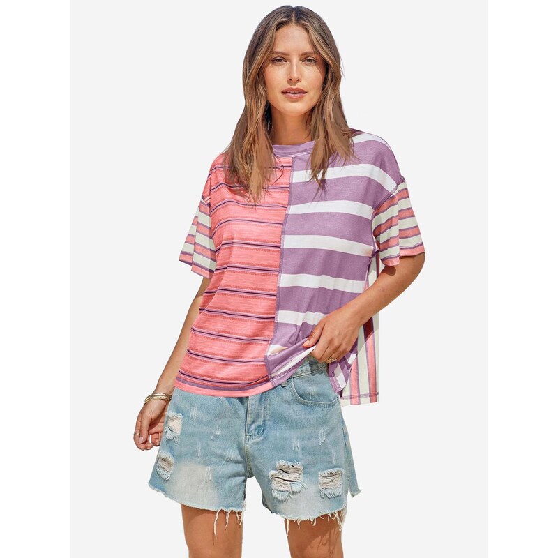 Imily Bela Tričko fialová / lenvandulová / světle červená / bílá 114293058