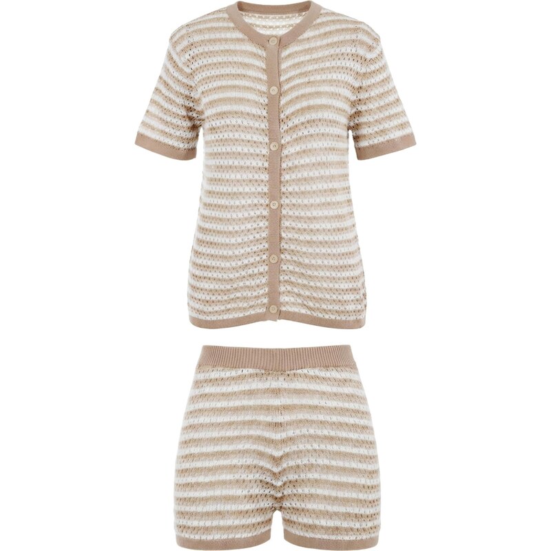 Imily Bela Kalhotový kostým khaki / bílá 114293235