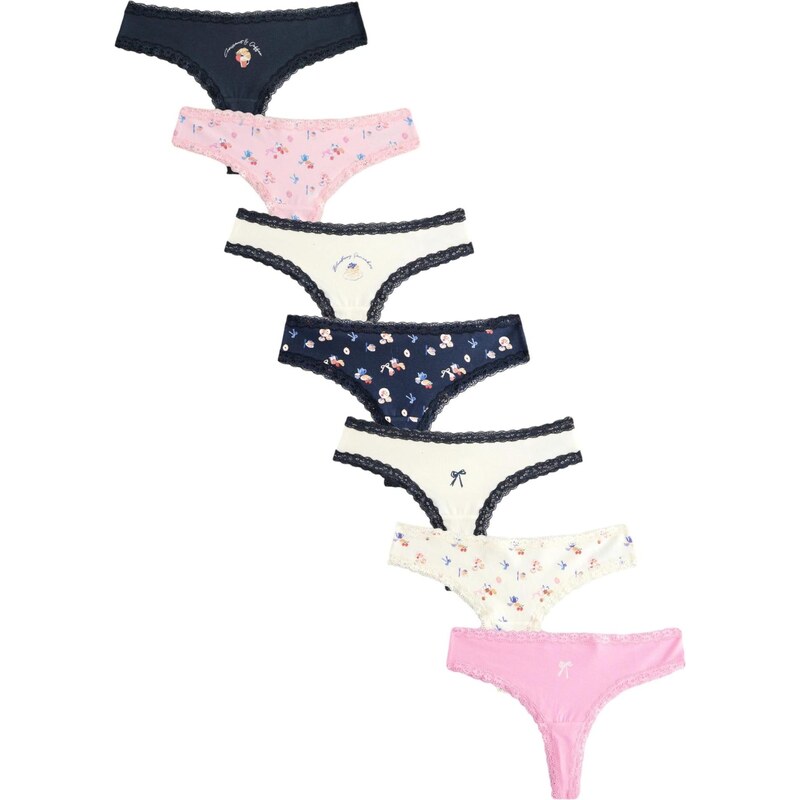 Next Tanga modrá / pink / černá / bílá