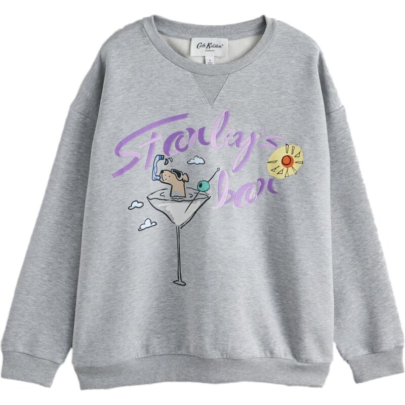 Cath Kidston Mikina Stanley žlutá / šedý melír / lenvandulová / černá 114293719