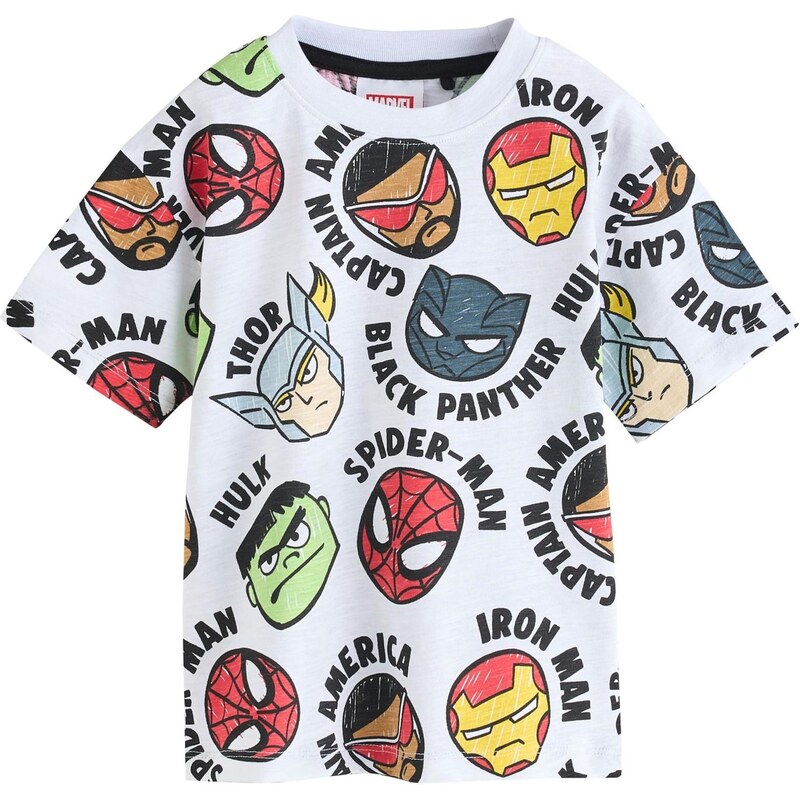 Next Tričko Marvel žlutá / zelená / červená / černá / bílá