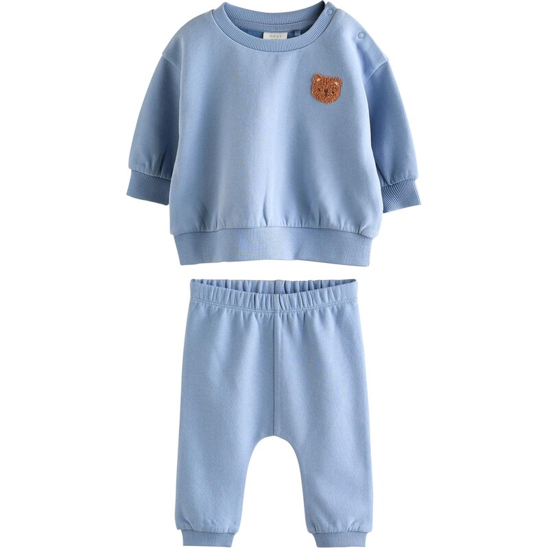 Next Joggingová souprava světlemodrá / hnědá