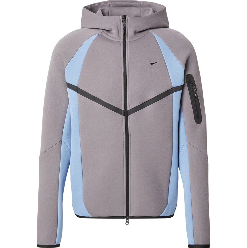 Nike Sportswear Mikina TECH FLC PRO nebeská modř / šedá / černá