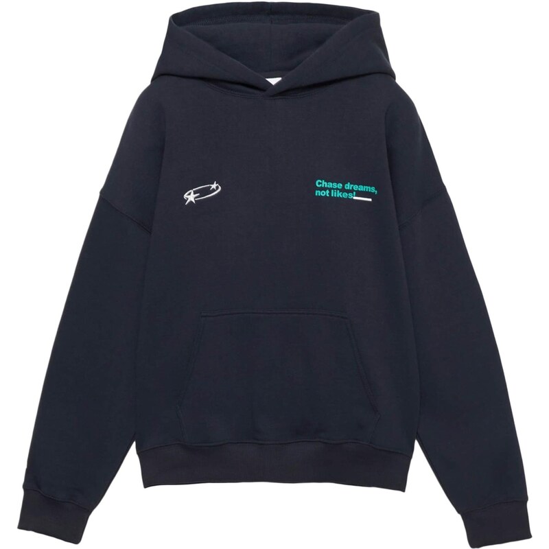 Pull&Bear Mikina námořnická modř / nefritová / bílá
