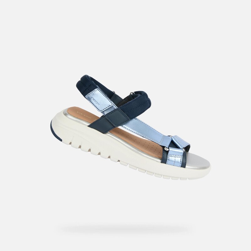 Modré dámské sandály Geox Flextride