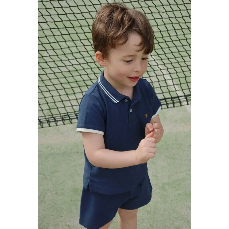 Dětská bavlněná polokošile Konges Sløjd FLORIAN POLO SHIRT GOTS 114297607