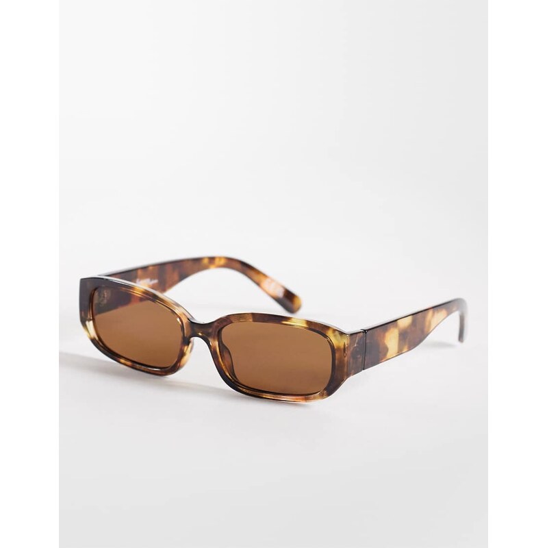 Jeepers Peepers rectangle sunglasses in light tort-Brown