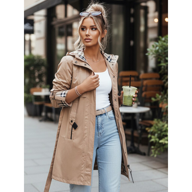 BASIC Béžová parka s nastavitelnými rukávy CIVIT 90357409