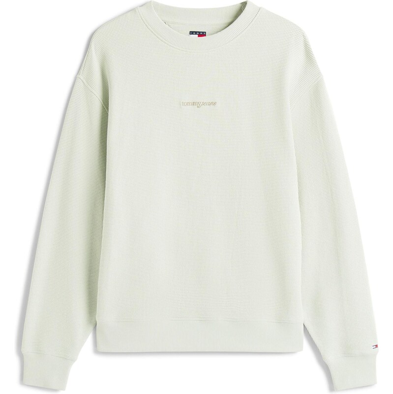 Tommy Jeans Mikina béžová / námořnická modř / světle zelená /