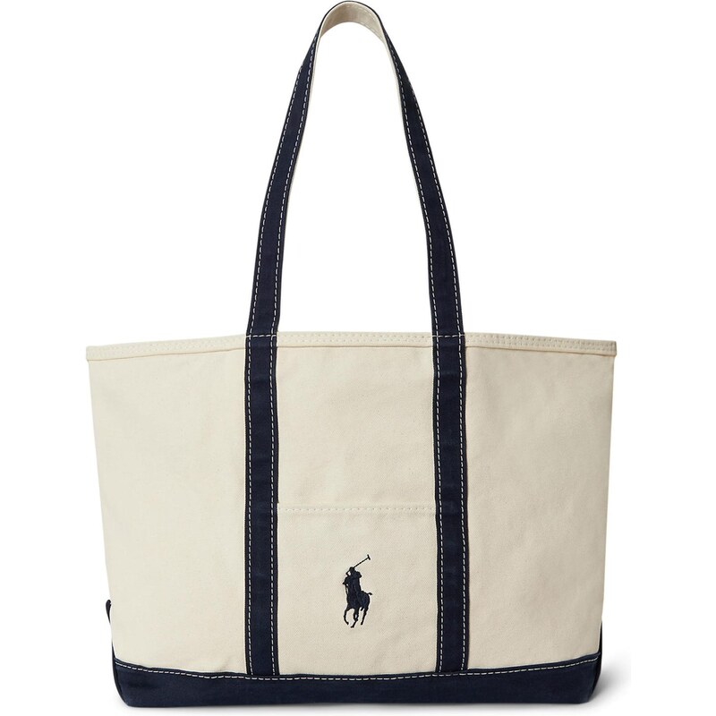 Polo Ralph Lauren Nákupní taška krémová / námořnická modř 114301058
