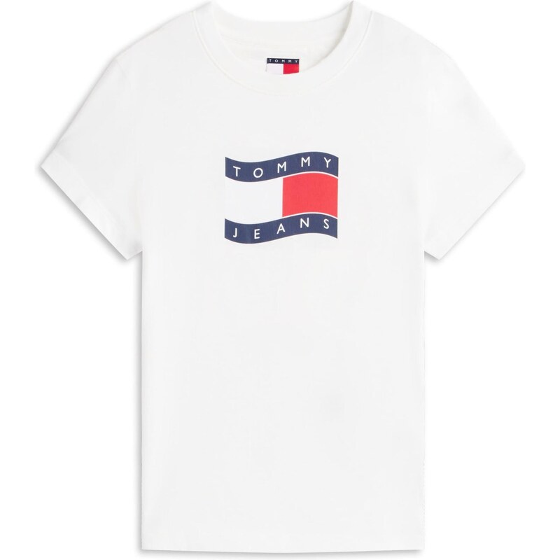Tommy Jeans Tričko marine modrá / červená / bílá