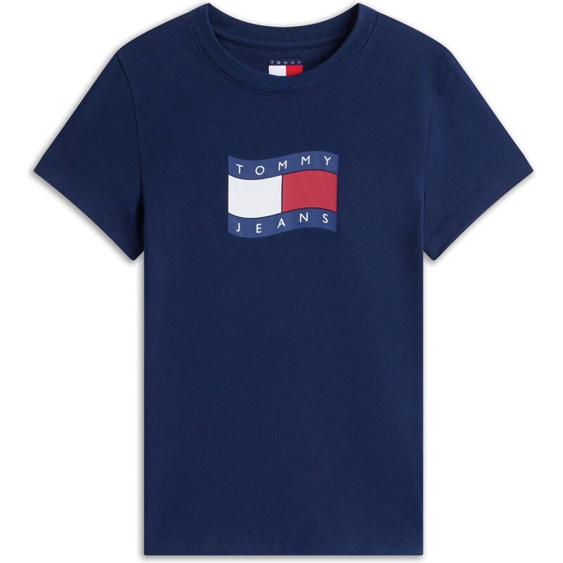 Tommy Jeans Tričko námořnická modř / červená / černá / bílá