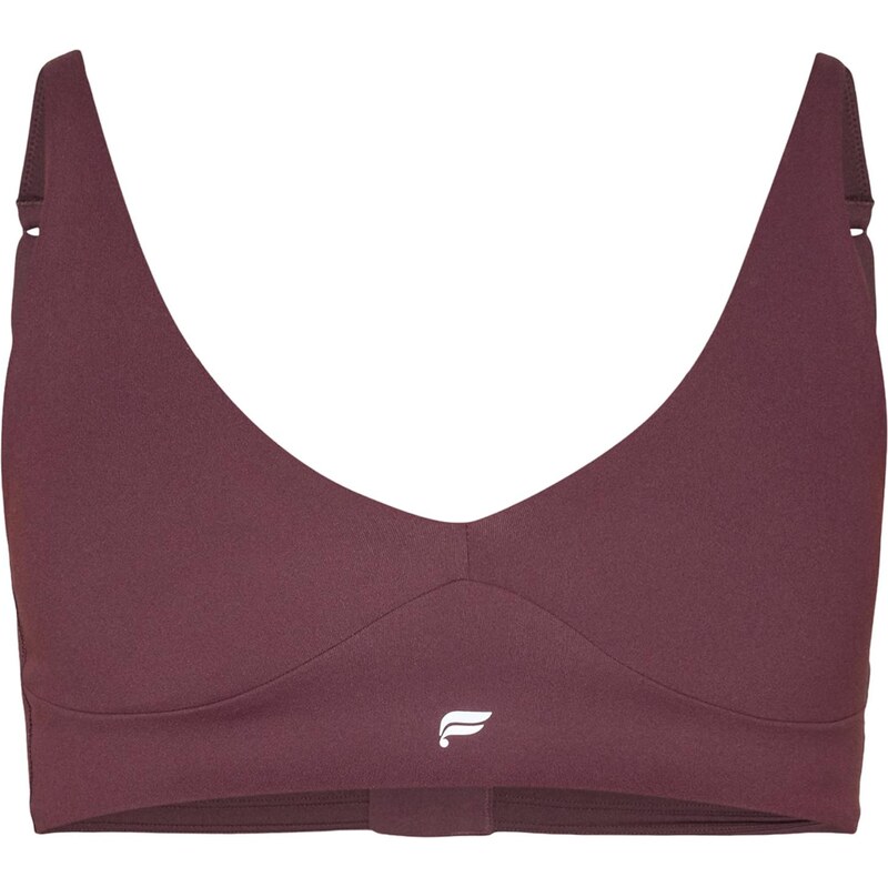 Fabletics Sportovní podprsenka PURELUXE burgundská červeň / bílá