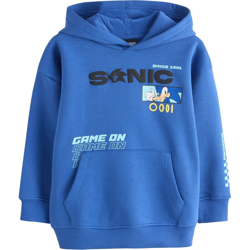 Next Mikina Sonic modrá / azurová / černá / bílá