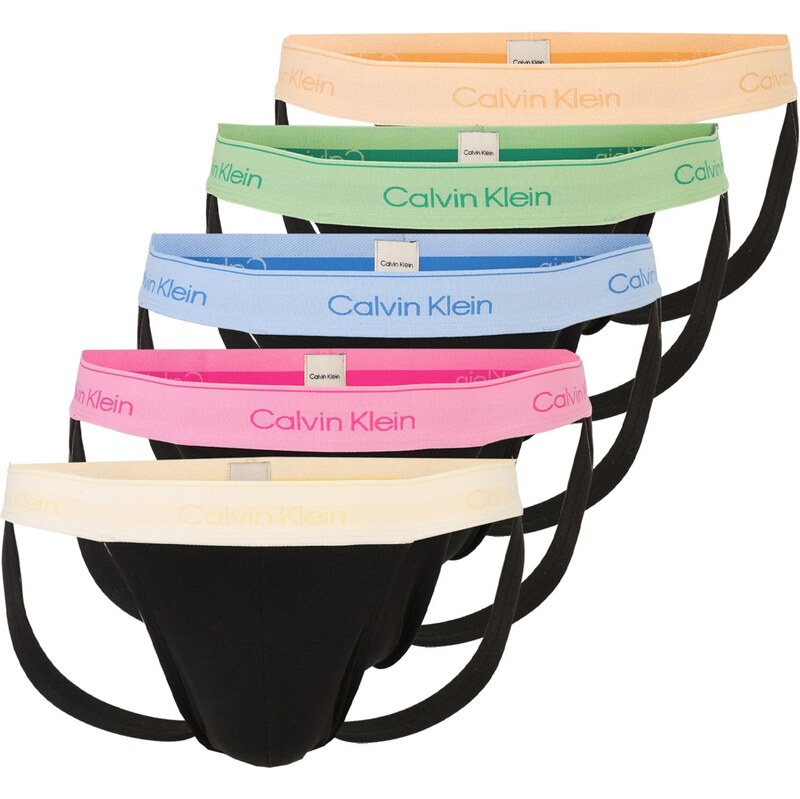 Calvin Klein Underwear Slipy světlemodrá / světle žlutá / světle