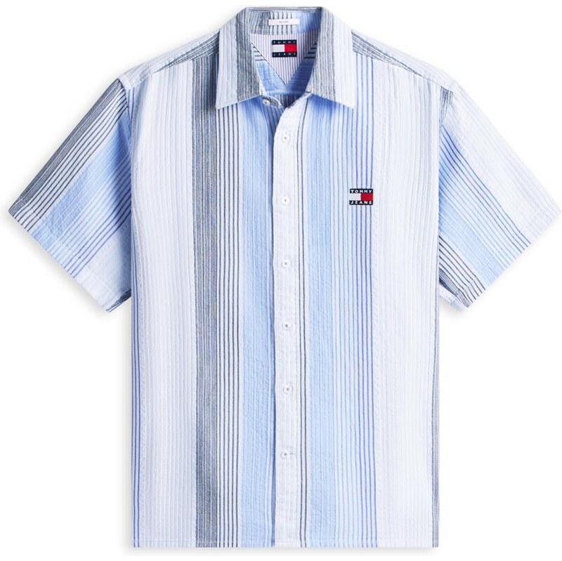 Tommy Jeans Košile marine modrá / světlemodrá / bílá
